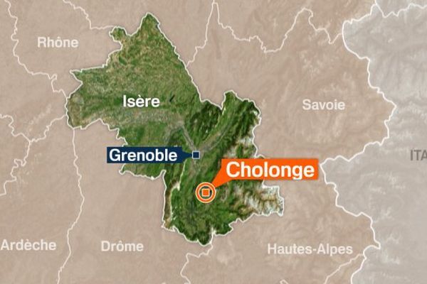 Carte Cholonge en Isère 