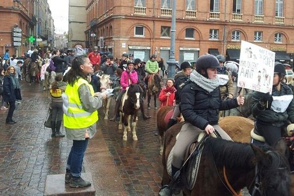 La manifestation est partie de l'hippodrome de la Cépière pour rejoindre le centre ville. 