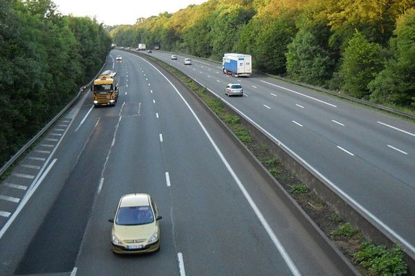 L'autoroute A1 au niveau de Phalempin. 