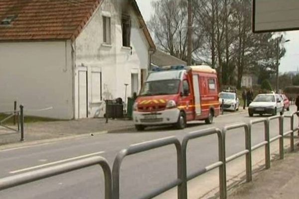 La maison où a eu lieu l'incendie à Saint-Quentin