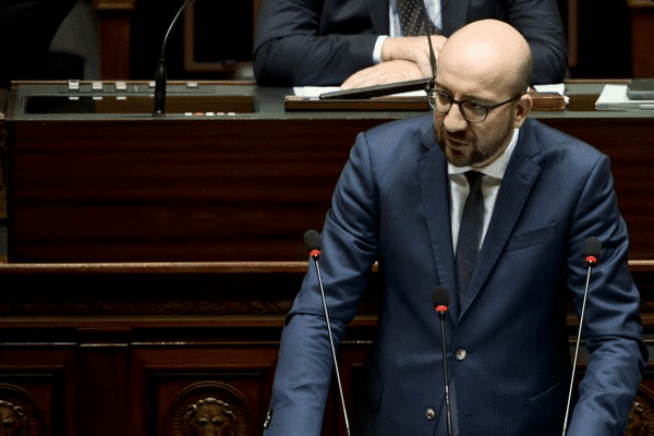 Le Premier ministre belge Charles Michel a annoncé de nouvelles mesures de sécurité devant la Chambre des députés le 19 novembre 2015 à Bruxelles.