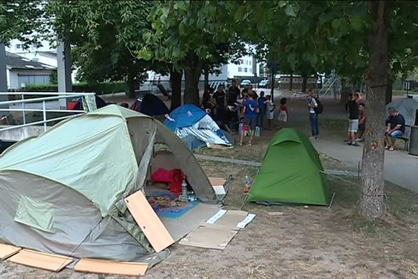 Le camp de fortune était installé rue des Cannoniers dans le quartier du Neuhof.