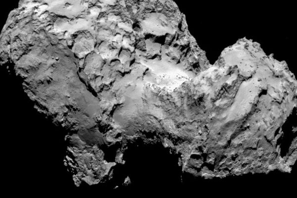 La comète Tchouri vue par la sonde Rosetta, le 3 août 2014. 