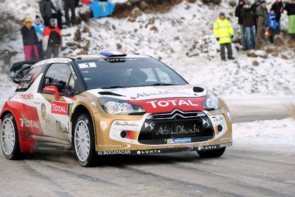 Sébastien Loeb lors de la première journée du rallye de Monte-Carlo