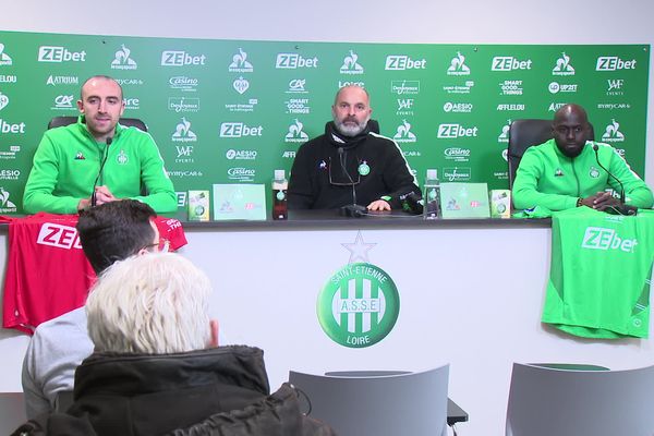 Conférence de presse de l'AS Saint-Etienne le 7 janvier 2022.