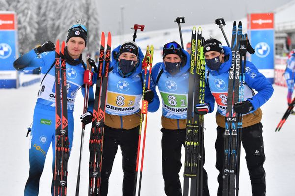 L'équipe de France de biathlon s'impose sur le relais d'Oberhof.