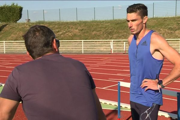 Alexis Miellet à l'entraînement à Dijon, le 18 juillet 2019.