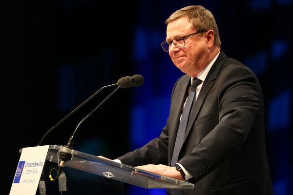 Philippe Rapeneau, lors des voeux de la communauté urbaine d'Arras.