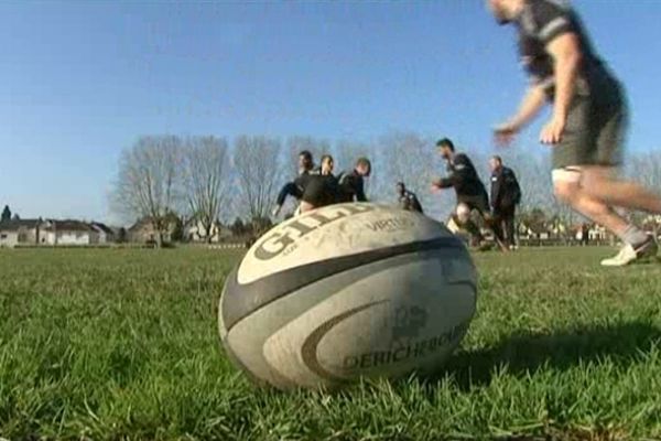 Les rugbymen brivistes lors de l'entraînement cette semaine.