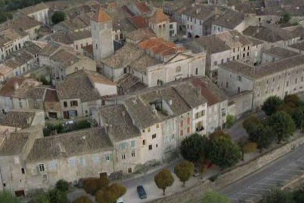 Lauzerte dans le Tarn et Garonne vue du ciel