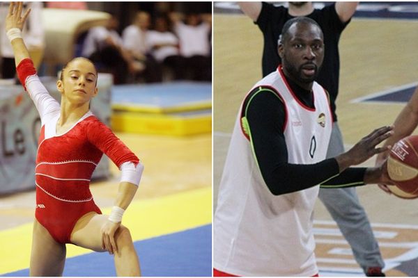 Youna Dufournet, ancienne gymnaste internationale tourangelle, et Florent Pietrus, ex international de l''Orléans Loiret Basket, ont signé la tribune.