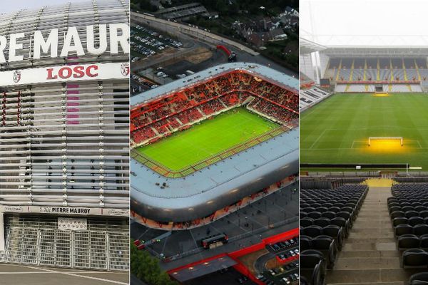 Le Stade Pierre-Mauroy, le Stade du Hainaut et le Stade Bollaert-Delelis prêts à accueillir l'élite mondiale du rugby.