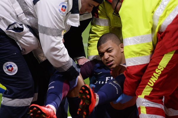 Kylian Mbappé, lors du match OL-PSG, le 21 janvier 2018.