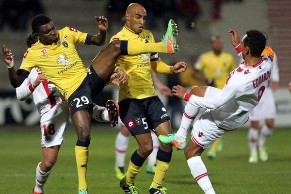 Stade François Coty, lors de la rencontre AC Ajaccio vs Sochaux, le 25 janvier 2014