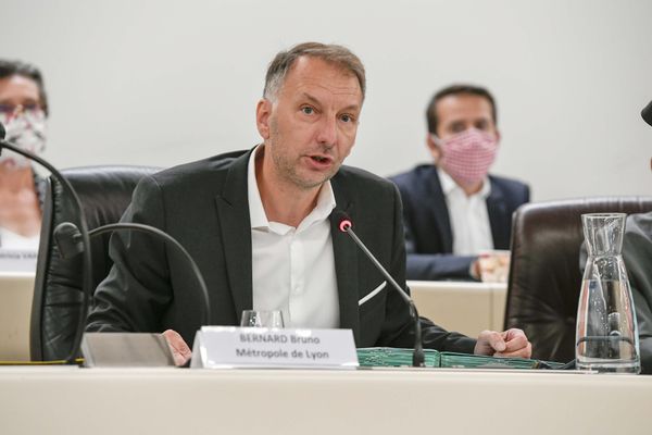 Bruno Bernard, ce lundi après-midi, lors de son élection à la présidence du Sytral.