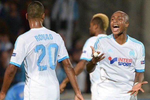 André Ayew après un but contre Naples en ligue des champions le 22 ocotbre dernier. 