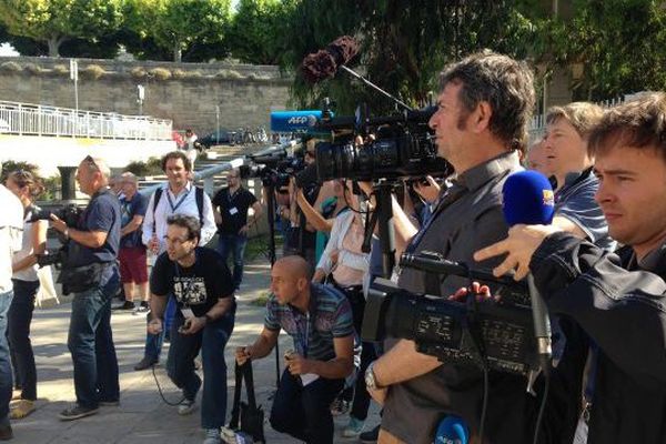 La presse devant le tribunal de Montpellier