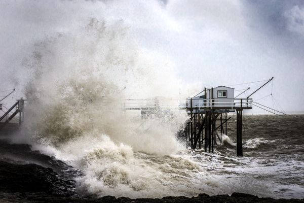 Saint-Palais Charente-Maritime , jour de tempête.