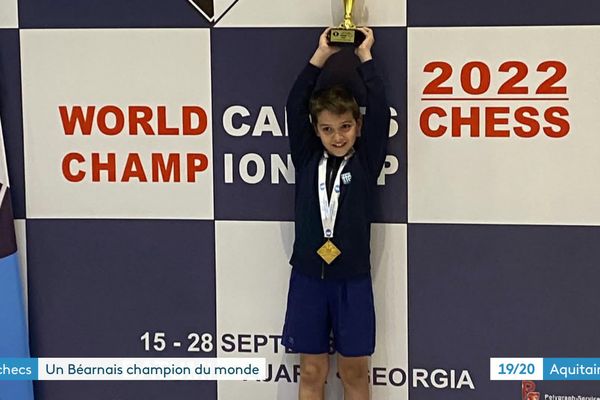 Le jeune palois Marc Llari  décroche le titre de champion du monde d'échecs des moins de 8 ans en Géorgie