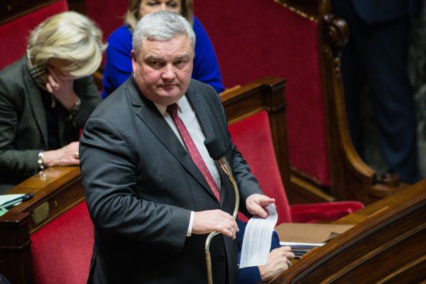 Le maire Éric Straumann, alors député du Haut-Rhin, photographié aux questions au Gouvernement (QAG) à l'Assemblée nationale en décembre 2017.