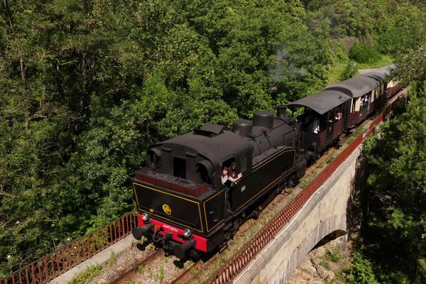 Le train à vapeur des Cévennes, dans le Gard.