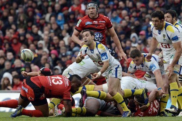 Dublin, le 18 mai 2013 :  Morgan Parra et l'ASM s'étaient inclinés en finale de la H Cup contre Toulon sur le score de 16 à 15.