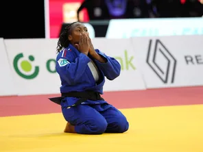 Clarisse Agbégnénou le  le 3 fevrier 2024 à Paris lors de la Finale moins 63 kg Femmes