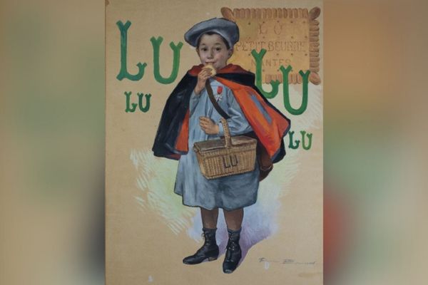 L'affiche originale du Petit Ecolier de LU qui sera vendue aux enchères le 26 juin.