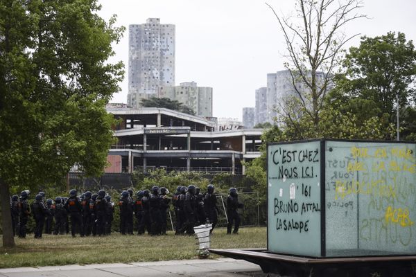 Des forces de l'ordre mobilisées jeudi à Nanterre