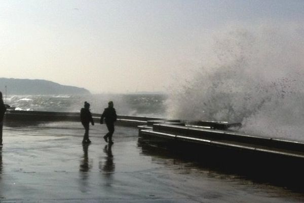 La digue de Wimereux ce jeudi.