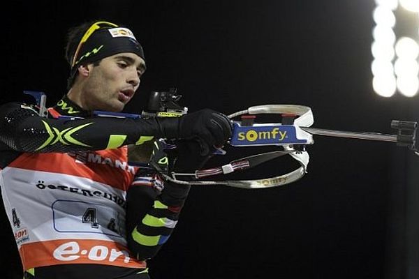 Ostersund (Suède) - Martin Fourcade à la coupe du monde de biathlon - 24 novembre 2013.