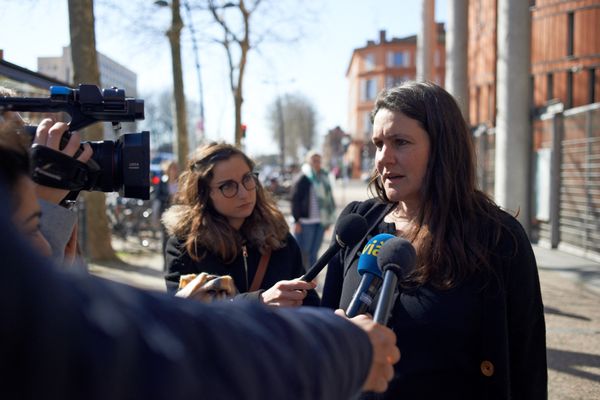 Maitre Claire Dujardin, devant le Tribunal judiciaire de Toulouse en février 2019.