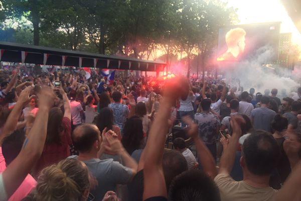 Dans la fan zone à Lorient, c'était l'effervescence lors de la demie