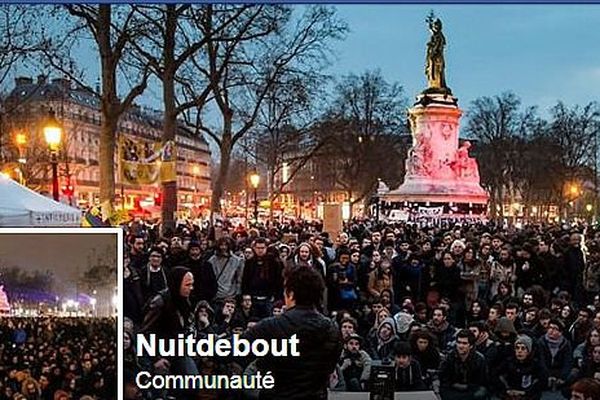 La photo de couverture de la page Facebook du collectif NuitDebout