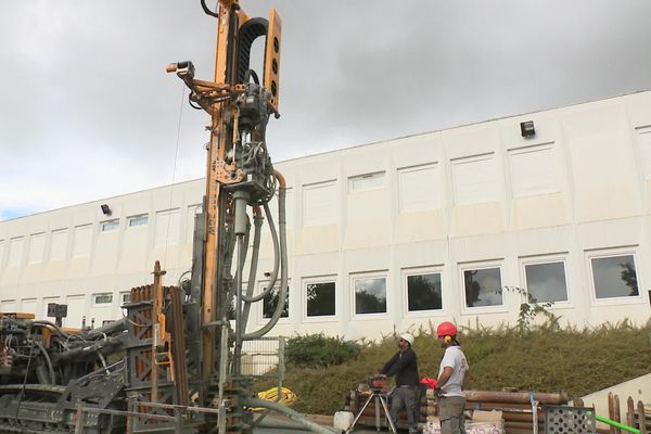 Le collège de Belleville-en-Layon en cours de rénovation, septembre 2023