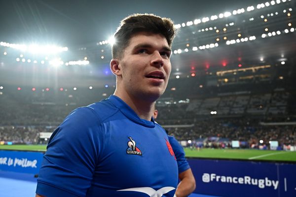 Matthieu Jalibert, ouvreur de l'UBB, lors du match préparatoire de la Coupe d'Automne des Nations (20/11/21)