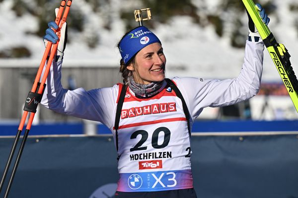 Justine Braisaz-Bouchet après le sprint d'Hochfilzen (Autriche) le 13 décembre 2024.