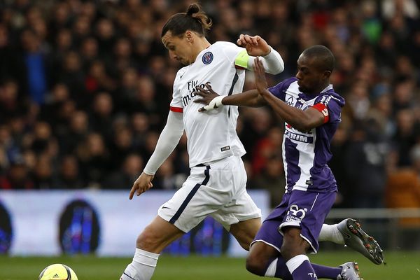 Zlatan Ibrahimovic, lors du match Toulouse-PSG, le 16 janvier 2016.