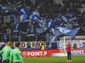 La Tribune Ouest grenobloise, lors du match contre Auxerre à l'occasion de la 21e journée de Ligue 2, le 23 janvier 2024.