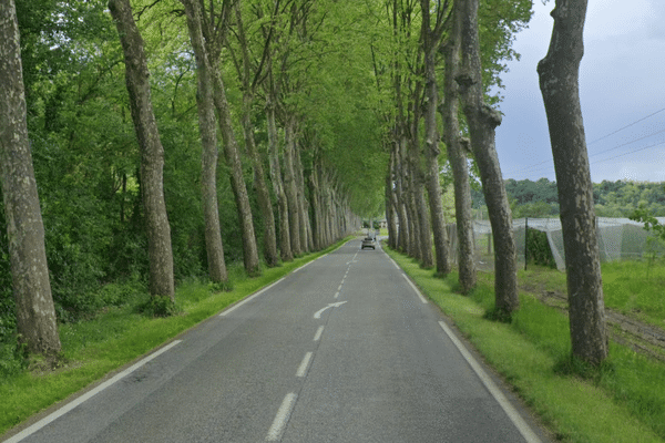 L'accident s'est produit le vendredi 9 août 2024 sur cette portion de la route départementale 928, à Montech, dans le Tarn-et-Garonne.