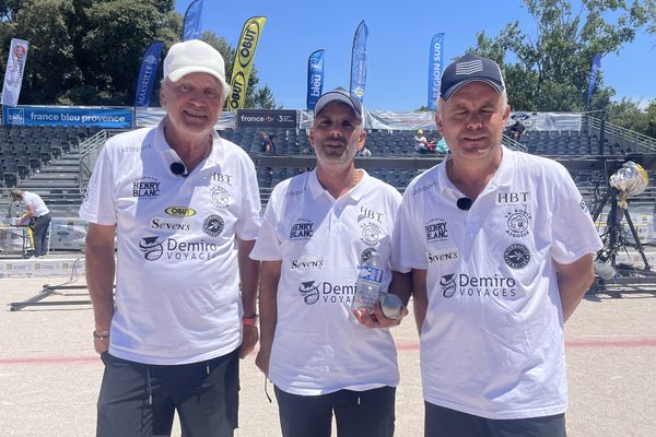 La triplette Foyot a remporté son 16e de finale contre l'quipe Collin à La Marseillaise à pétanque le mardi 2 juillet 2024.