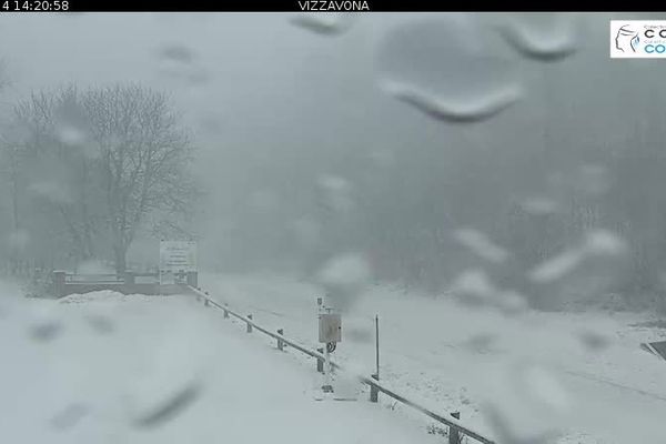 La situation au col de Vizzavona en début d'après-midi