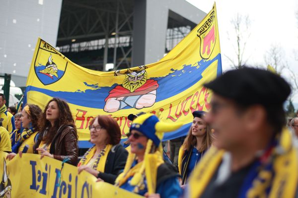 La Yellow Army a débarqué en force à Saint-Etienne, le 18 avril 2015, pour la demi-finale de Champions Cup contre les Saracens.