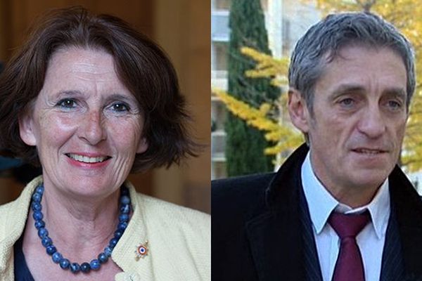 Anne-Yvonne Le Dain, députée de la 2e circonscription de l'Hérault (34) et Philippe Saurel, maire de Montpellier.