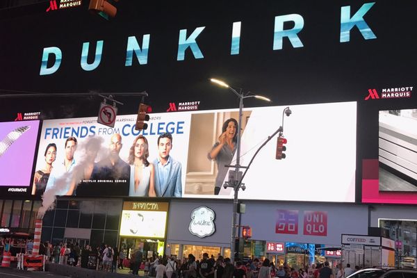 Dunkerque à l'affiche sur Times Square