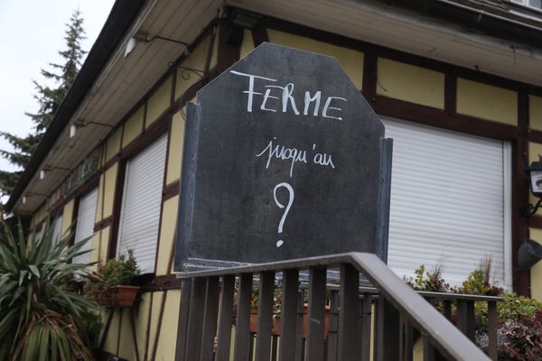 La devanture d'un restaurant, en février 2021. (archives)