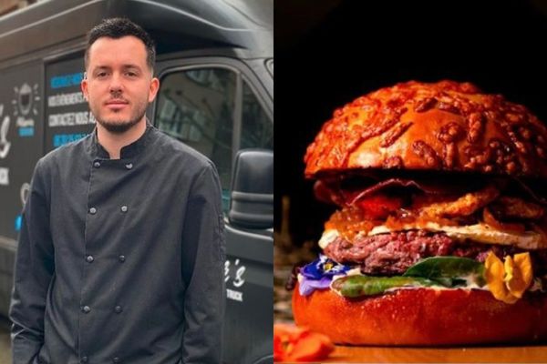 Le burger de ce chef cusinier auvergnat est en lice pour devenir le meilleur burger de France.