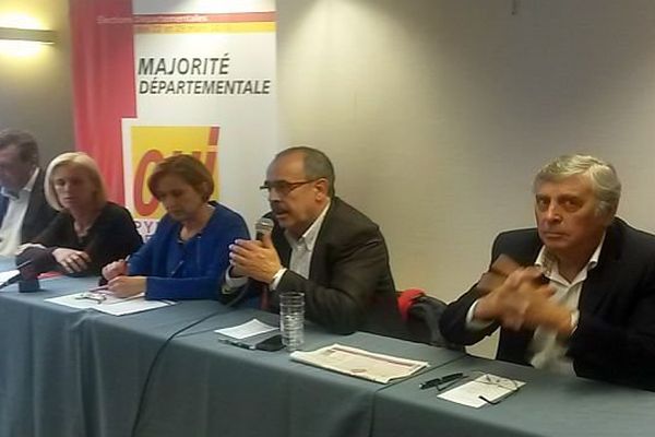 Perpignan - la majorité PS des Pyrénées-Orientales en conférence de presse - 25 mars 2015