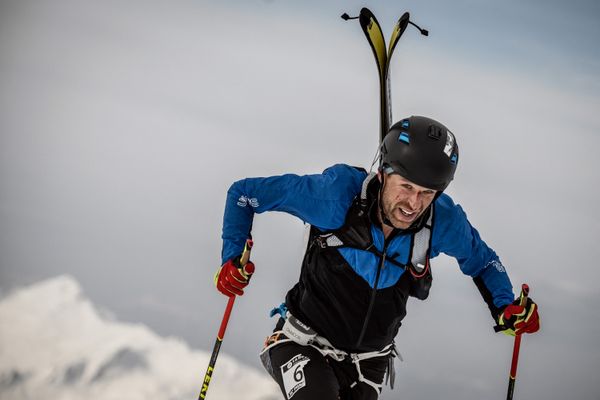 Illustration. Le coureur d'ultra-trail François D'haene lors de la Pierra-Menta, le 11 mars dernier.