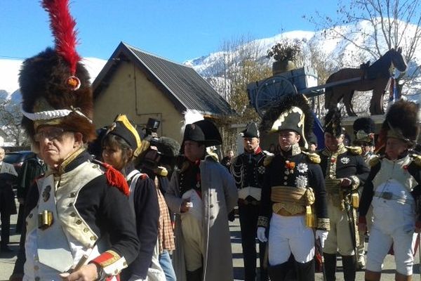 Reconstitution sur la route Naopléon à Pierre-Châtel (Isère)